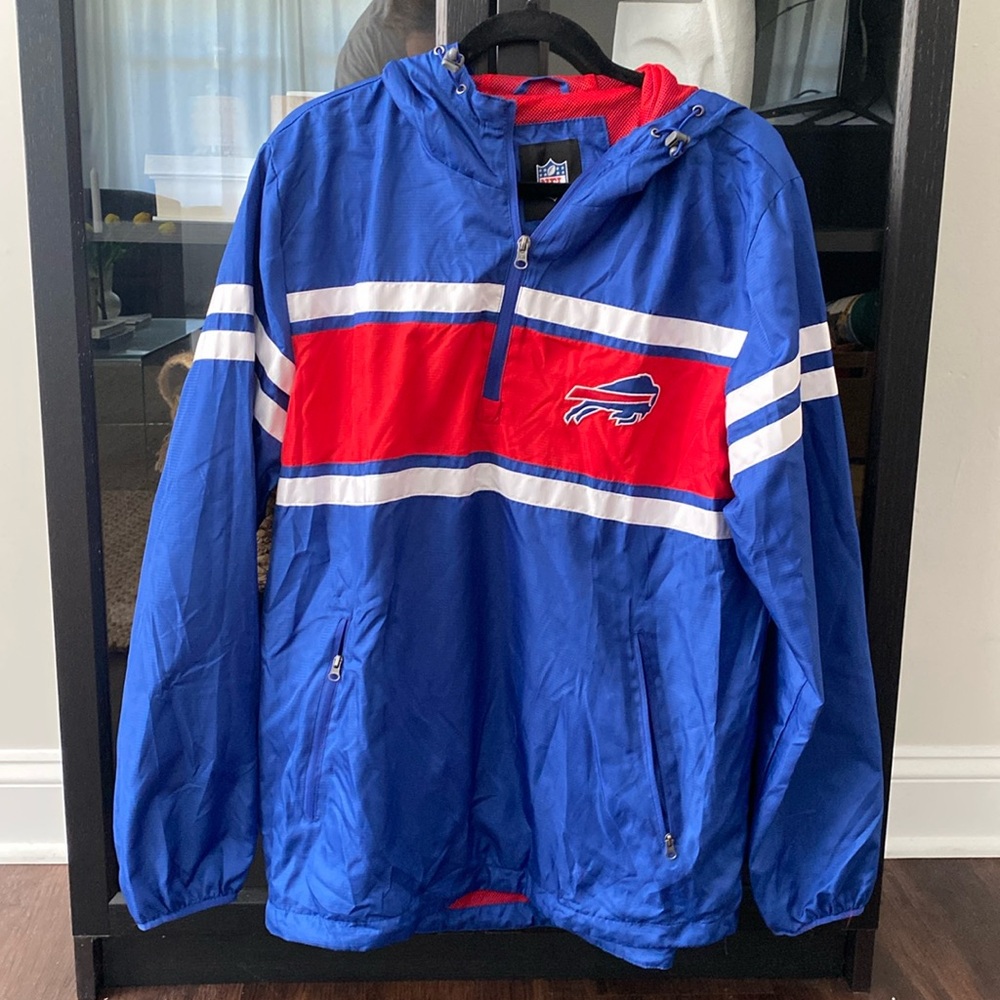 NFL Buffalo Bills Windbreaker Pullover with Hood